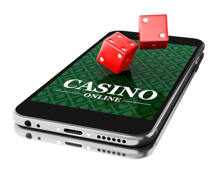 Meja Casino Hold'em live dealer di studio deposlot dengan tampilan kartu dan chip